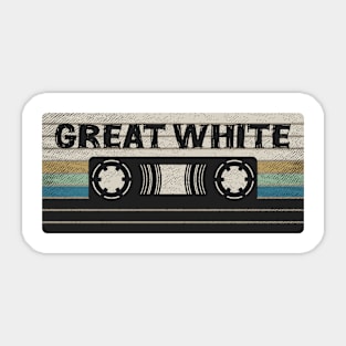 Great White Mix Tape Sticker